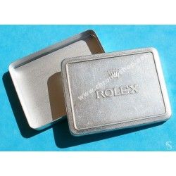 ROLEX Vintage Accessoire montre Boite métallique fourniture horlogère Cadran, aiguilles, inserts, années 50 aluminium