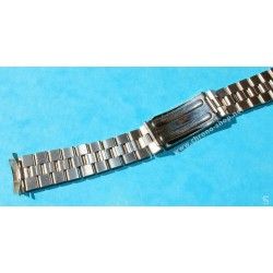 Vintage Bracelet CWD W80 EVERBRIGHT SWISS MADE Acier Circa 30-40 Bamboo, Bonklip Militaire WWII 16mm Montres BubbleBack