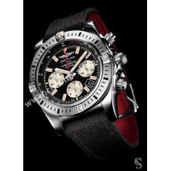 Breitling Accessoire montres AirBorne, Chronomat, Colt, Rare Bracelet Toilie Militaire & Caoutchouc Rouge 20mm 20-18mm