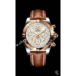 Breitling Accessoire montres AirBorne, Chronomat, Colt, Rare Bracelet Cuir Brun Tabac Crocodile 20mm 20-18mm Ref 722P