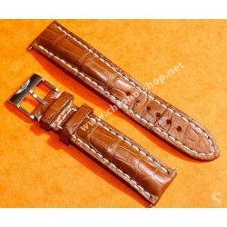 Breitling Black/Red Military Canvas Rubber Deployment Strap 20/18mm AirBorne, Chronomat, Colt