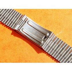 NSA Rare 70's New, NOS Swiss band Ssteel Watch Sport Bracelet Zenith, Longines, Heuer, 20mm ends