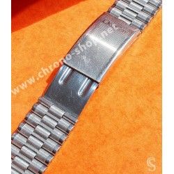 NSA Rare 70's New, NOS Swiss band Ssteel Watch Sport Bracelet Zenith, Longines, Heuer, 20mm ends