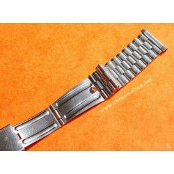 NSA Rare 70's New, NOS Swiss band Ssteel Watch Sport Bracelet Zenith, Longines, Heuer, 20mm ends