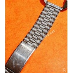 NSA Rare 70's New, NOS Swiss band Ssteel Watch Sport Bracelet Zenith, Longines, Heuer, 20mm ends