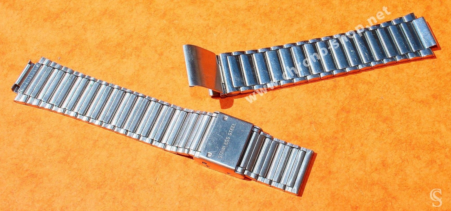 GOLDEN FIVE PARTS BRACELET Vintage Stainless Steel Watch Strap *** 18 mm  *** Watch Straps - Watches83
