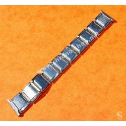 HC55 Swiss Made Rare 70's Expandable band Ssteel Watch Sport Bracelet Zenith, Longines, Heuer, 18mm ends