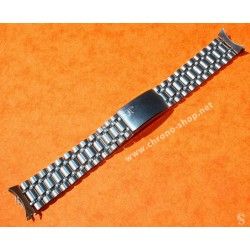 UNIVERSAL GENEVE Rare 70's Vintage Bracelet Acier mailles pliées HC 18mm / 22mm Montres POLEROUTER