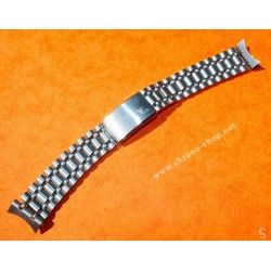 UNIVERSAL GENEVE Rare 70's Vintage Bracelet Acier mailles pliées HC 18mm / 22mm Montres POLEROUTER