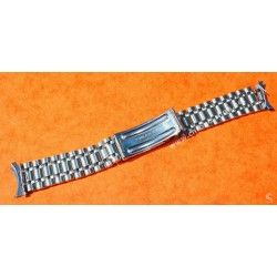 UNIVERSAL GENEVE Rare 70's Vintage Bracelet Acier mailles pliées HC 18mm / 22mm Montres POLEROUTER