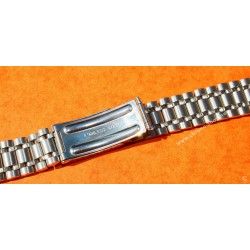 UNIVERSAL GENEVE Rare 70's Vintage Bracelet Acier mailles pliées HC 18mm / 22mm Montres POLEROUTER