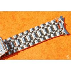 UNIVERSAL GENEVE Rare 70's Vintage Bracelet Acier mailles pliées HC 18mm / 22mm Montres POLEROUTER