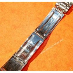 UNIVERSAL GENEVE Rare 70's Vintage Bracelet Acier mailles pliées HC 18mm / 22mm Montres POLEROUTER