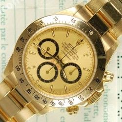 PRISTINE ROLEX 16523, 16528 18K GOLD COSMOGRAPH DAYTONA DIAL EL PRIMERO ZENITH CAL 4030