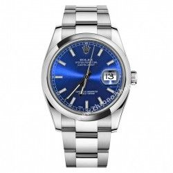 ROLEX ORIGINAL CADRAN BLEU NUIT & INDEX BATONS OR BLANC MONTRES DATEJUST ref 116200, 16200, 16220, 116234  CAL 3135