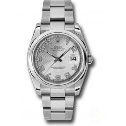 ROLEX ORIGINAL CADRAN concentrique ARGENT & CHIFFRES ARABES OR BLANC MONTRES DATEJUST ref 116200, 16200, 16220, 116234 CAL 3135