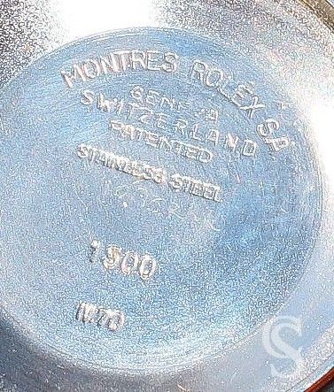 ROLEX 1970 VINTAGE MONTRES OYSTER PERPETUAL DATE DATEJUST 1500 FOND ACIER CASEBACK IV.70