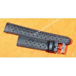 Rubber 19mm Black Holes Tropic watch strap type 1960/70s vintage dive band Heuer, Omega, Tissot, Vintages watches