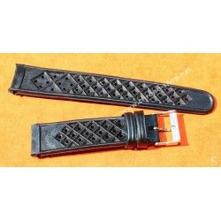 Rubber 19mm Black Holes Tropic watch strap type 1960/70s vintage dive band Heuer, Omega, Tissot, Vintages watches