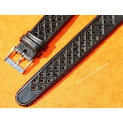 Rubber 19mm Black Holes Tropic watch strap type 1960/70s vintage dive band Heuer, Omega, Tissot, Vintages watches