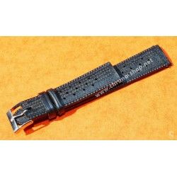 Rubber 19mm Black Holes Tropic watch strap type 1960/70s vintage dive band Heuer, Omega, Tissot, Vintages watches