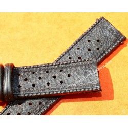 Rubber 19mm Black Holes Tropic watch strap type 1960/70s vintage dive band Heuer, Omega, Tissot, Vintages watches