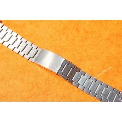 ATOMIC Swiss Made Rare 70's band Ssteel Watch Sport Bracelet Zenith, Longines, Heuer, 19mm ends