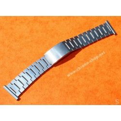 ATOMIC Swiss Made Rare 70's band Ssteel Watch Sport Bracelet Zenith, Longines, Heuer, 19mm ends