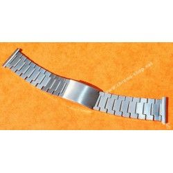 ATOMIC Swiss Made Rare 70's band Ssteel Watch Sport Bracelet Zenith, Longines, Heuer, 19mm ends