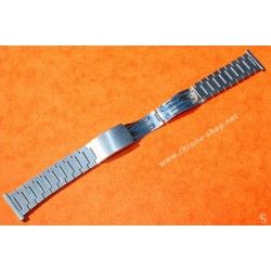 ATOMIC Swiss Made Rare 70's band Ssteel Watch Sport Bracelet Zenith, Longines, Heuer, 19mm ends