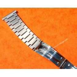 ATOMIC Swiss Made Rare 70's band Ssteel Watch Sport Bracelet Zenith, Longines, Heuer, 19mm ends