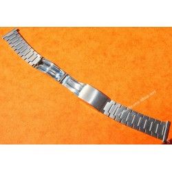 ATOMIC Swiss Made Rare 70's band Ssteel Watch Sport Bracelet Zenith, Longines, Heuer, 19mm ends
