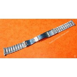 ATOMIC Swiss Made Rare 70's band Ssteel Watch Sport Bracelet Zenith, Longines, Heuer, 19mm ends