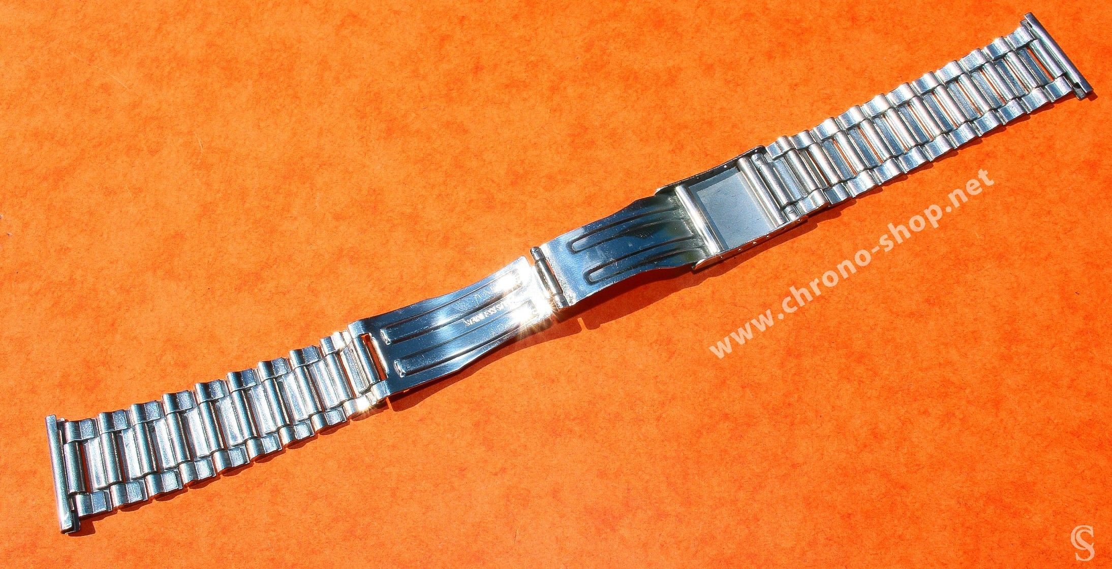 Watch Bracelet 22mm Swiss Made Rare 70's band Ssteel Watch Sport Heuer ...