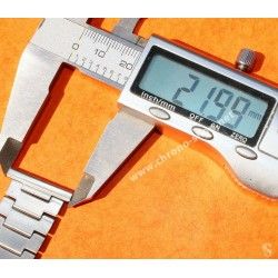 ATOMIC Swiss Made Rare 70's band Ssteel Watch Sport Bracelet Zenith, Longines, Heuer, 19mm ends