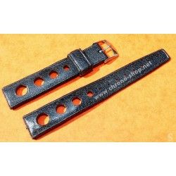 Rubber 19mm Black Holes Tropic watch strap type 1960/70s vintage dive band Heuer, Omega, Tissot, Vintages watches