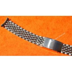 Vintage & Collectible steel watch bracelet Beads of Rice 18mm straight ends 60-70s Omega, Rolex, Breitling, Heuer