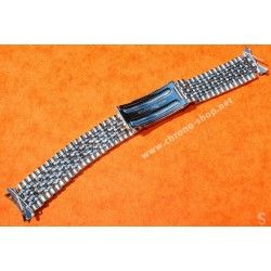 Vintage & Collectible steel watch bracelet Beads of Rice 18mm straight ends 60-70s Omega, Rolex, Breitling, Heuer