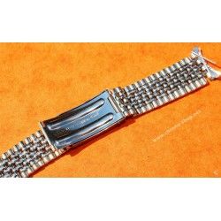 Vintage & Collectible steel watch bracelet Beads of Rice 18mm straight ends 60-70s Omega, Rolex, Breitling, Heuer