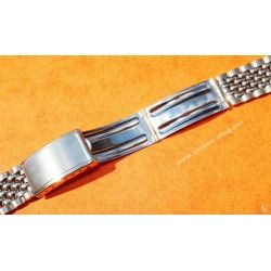 Vintage & Collectible steel watch bracelet Beads of Rice 18mm straight ends 60-70s Omega, Rolex, Breitling, Heuer