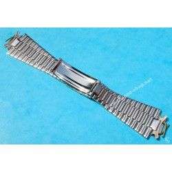 UNIVERSAL GENEVE Rare 70's Vintage Bracelet Acier mailles pliées HC 18mm / 26mm Montres POLEROUTER