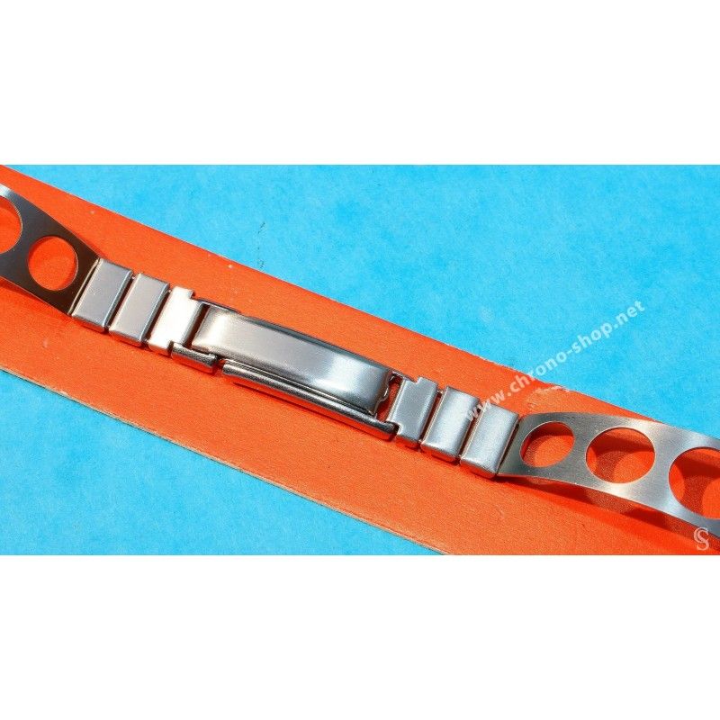 Swiss Made Rare 70's band Ssteel Watch Sport Bracelet Zenith, Longines, Heuer, 19mm ends