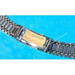 Rare 70's BELMONTE Sliding clasp band Ssteel Watch Sport Bracelet Zenith, Longines, Heuer, 15mm ends