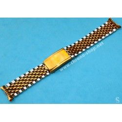 Vintage & Collectible steel watch bracelet Beads of Rice 18mm straight ends 60-70s Omega, Rolex, Breitling, Heuer