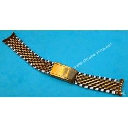 Vintage & Collectible steel watch bracelet Beads of Rice 18mm straight ends 60-70s Omega, Rolex, Breitling, Heuer