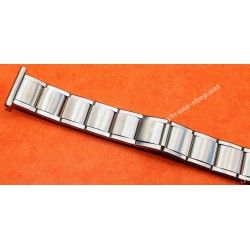 HC55 Swiss Made Rare 70's Expandable band Ssteel Watch Sport Bracelet Zenith, Longines, Heuer, 18mm ends