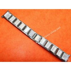 HC55 Swiss Made Rare 70's Expandable band Ssteel Watch Sport Bracelet Zenith, Longines, Heuer, 18mm ends