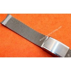 Vintage & Rare Elegant steel mesh watch bracelet divers band NOS 1950s/60s Breitling, Omega, IWC, Tissot