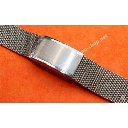 Vintage & Rare Elegant steel mesh watch bracelet divers band NOS 1950s/60s Breitling, Omega, IWC, Tissot