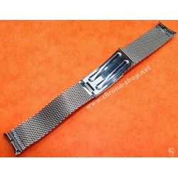 Vintage & Rare Elegant steel mesh watch bracelet divers band NOS 1950s/60s Breitling, Omega, IWC, Tissot